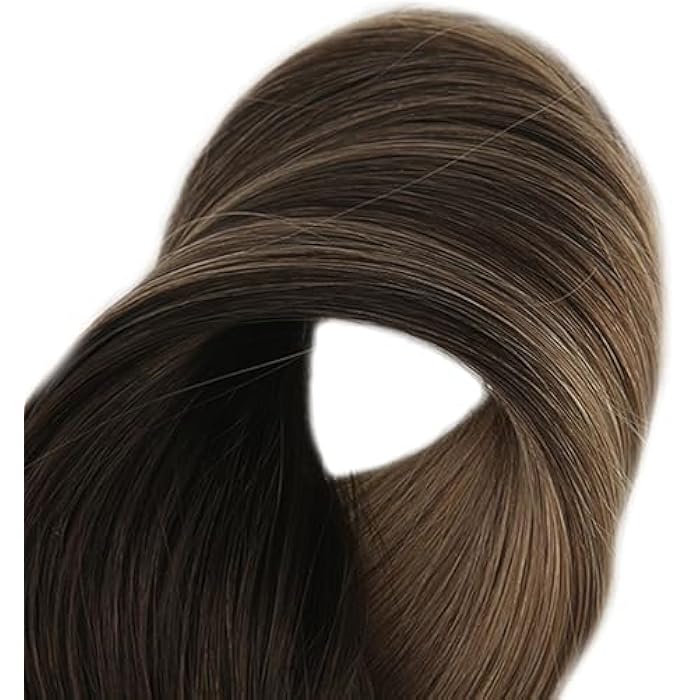 ECIF Body Wave Hair Extensions, Long Black to Brown Highlighted Hair Extensions Low Heat Blowouts Natural Looking - Image 3